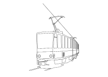 Malvorlage Strassenbahn Tram