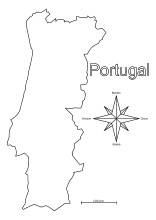 Landesgrenzen Portugal