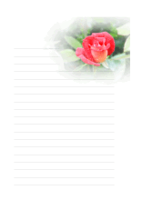 Briefpapier mit Rose