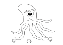 Malvorlage Krake Tintenfisch Octopus