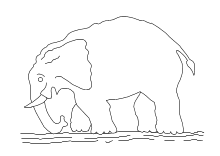 Malvorlage Elefant