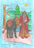 Nikolaus mit Esel