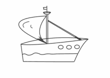 Piratenschiff Ausmalbild Einfach