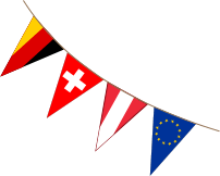 Flaggen und Wimpel zum Ausdrucken - Deutschland Schweiz Österreich