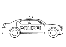 Polizeiauto Ausmalbild Einfach