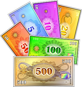 Ausschneiden 500 Euro Schein Druckvorlage : Spielgeld ...