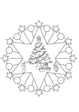 Ausmalbilder Weihnachten Mandala Winter