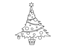Weihnachtsbaum Ausmalbild Klein