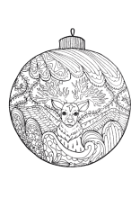 Ausmalbilder Weihnachten Mandala Kugel
